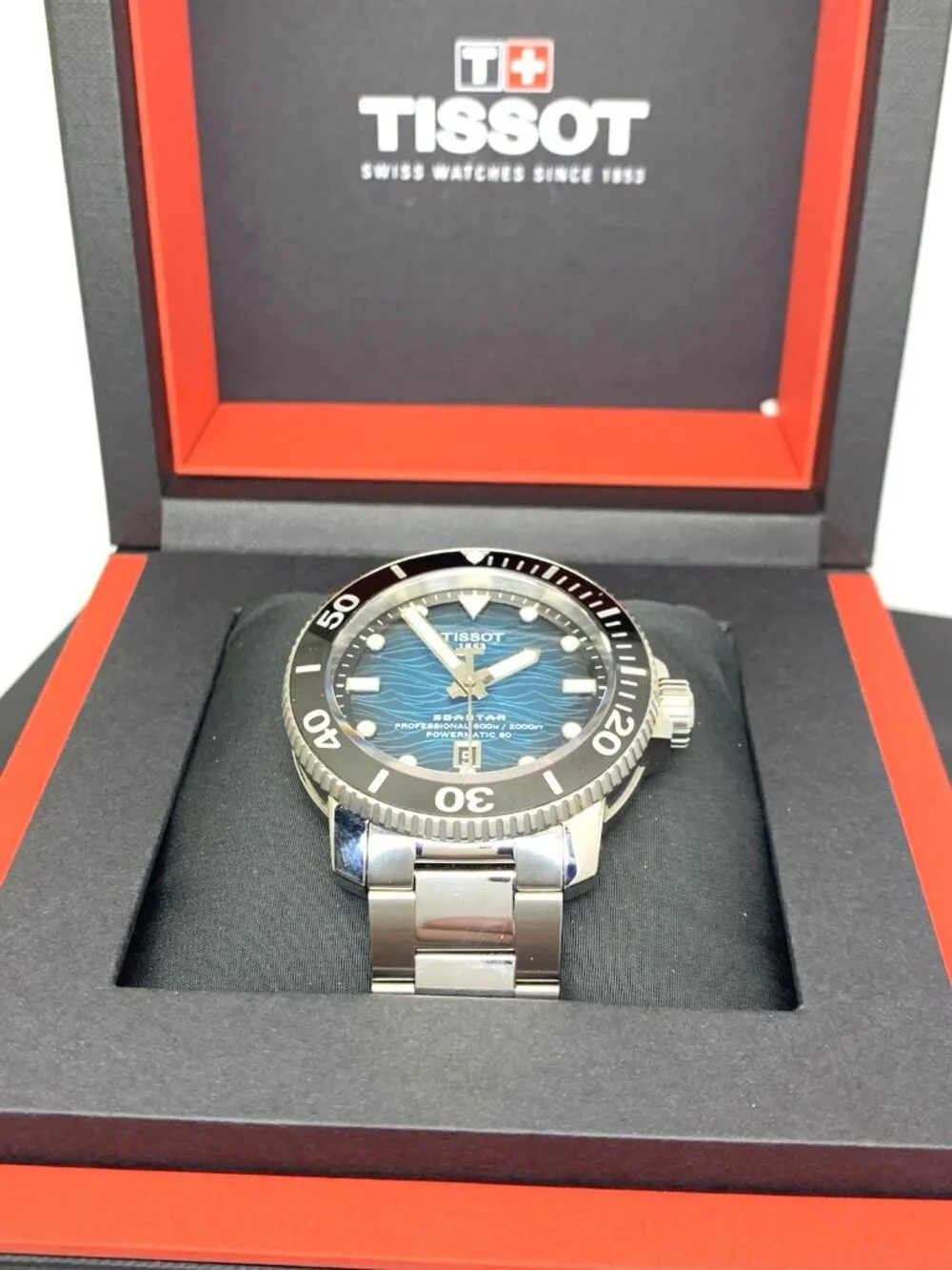 Tissot Men's Watch Seastar 1000 Swiss Automatic Blue Dial Steel T1206071104100